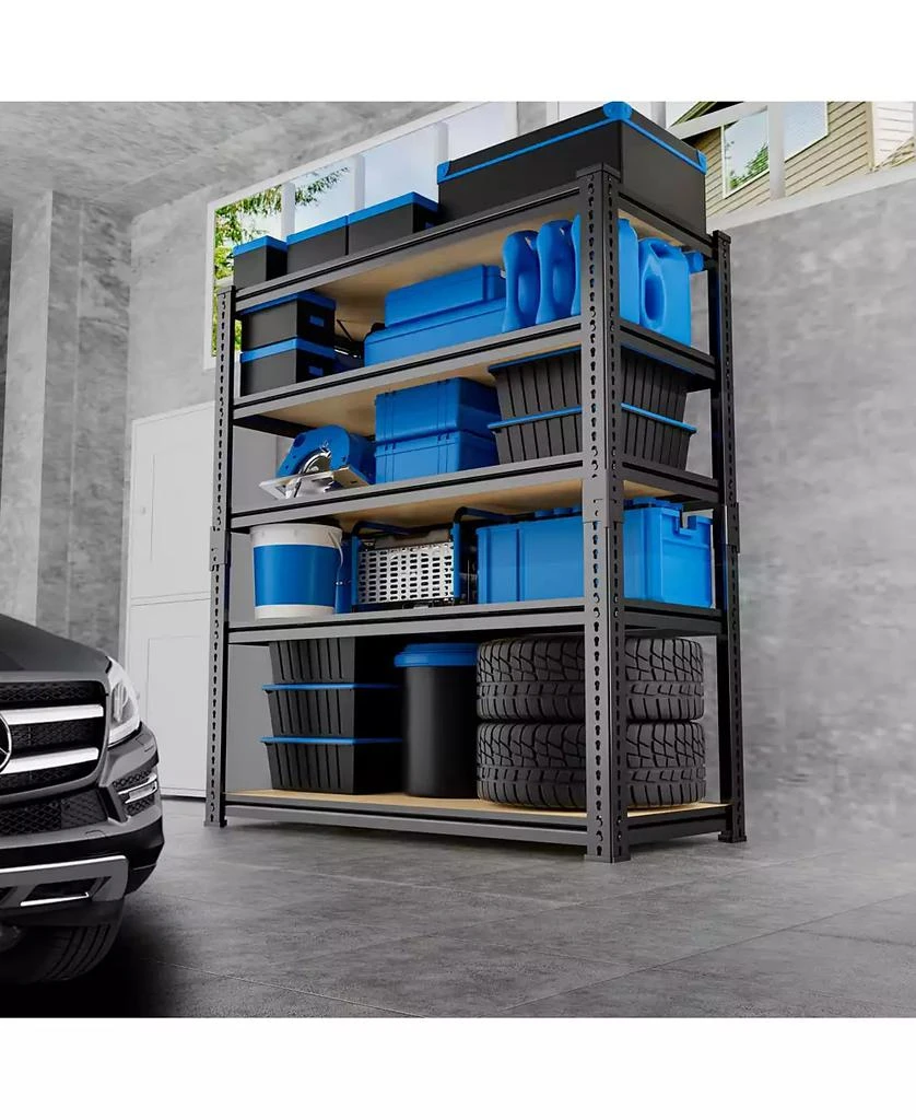 Lovmor 36 in W x 72 in H x 18 in D Adjustable MDF Heavy Duty Metal Shelving Unit