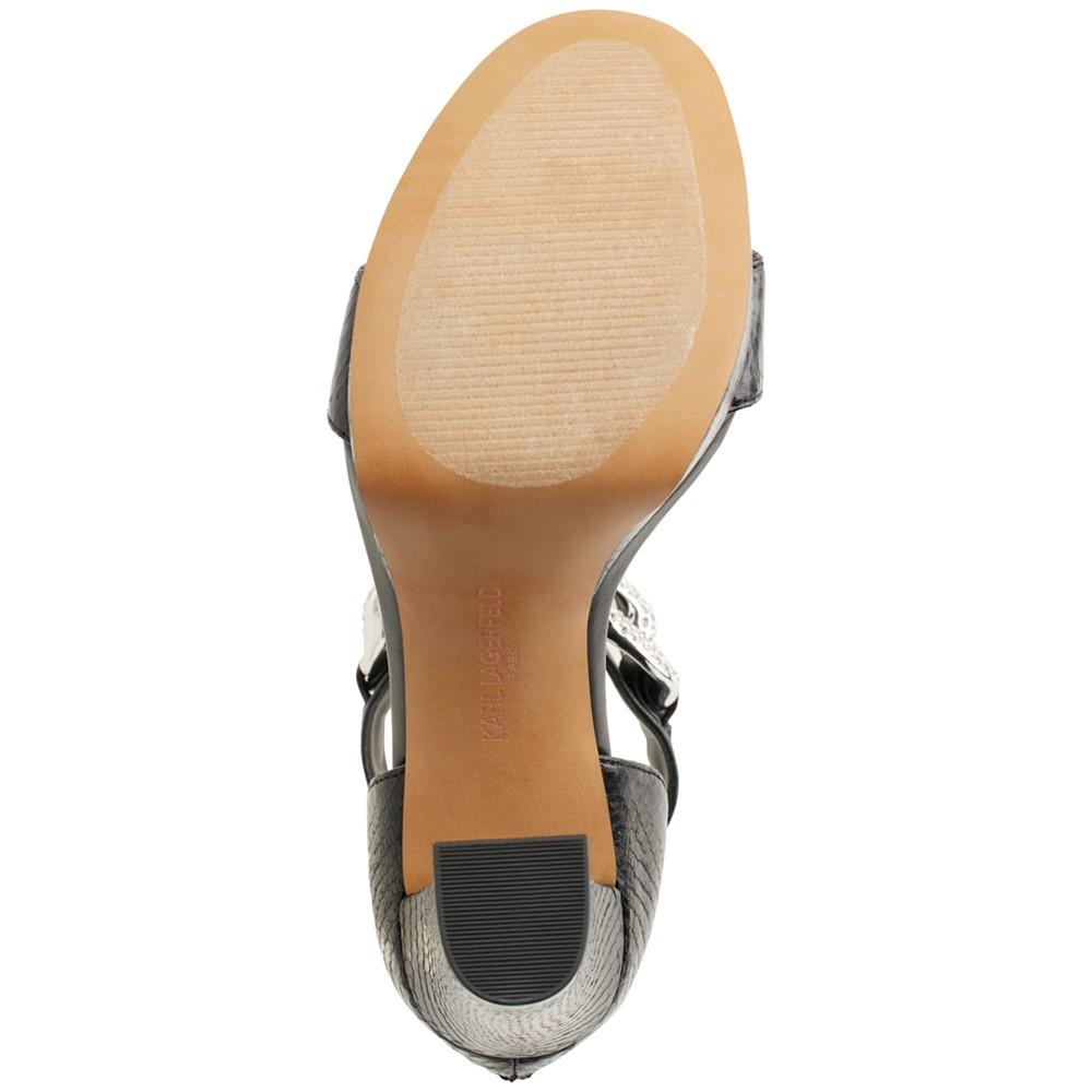 KARL LAGERFELD PARIS Anisha Ankle Strap Embellished Platform Sandals