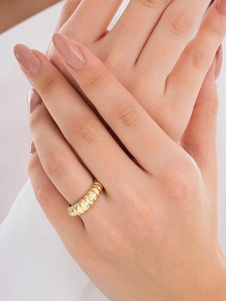 Sim and Roz Connected Morphose 14K Yellow Gold Fluted Ring 3