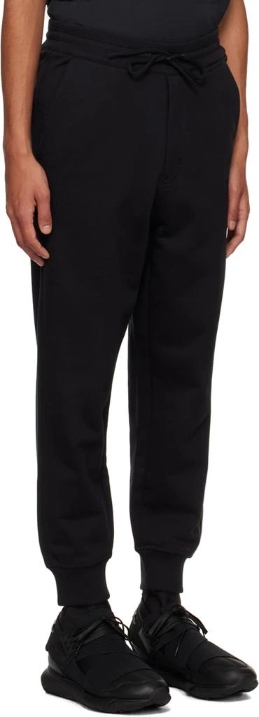 Y-3 Black Cuffed Sweatpants 2