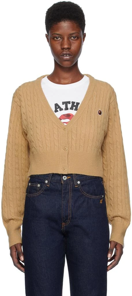 Bape Tan Cropped Cardigan 1