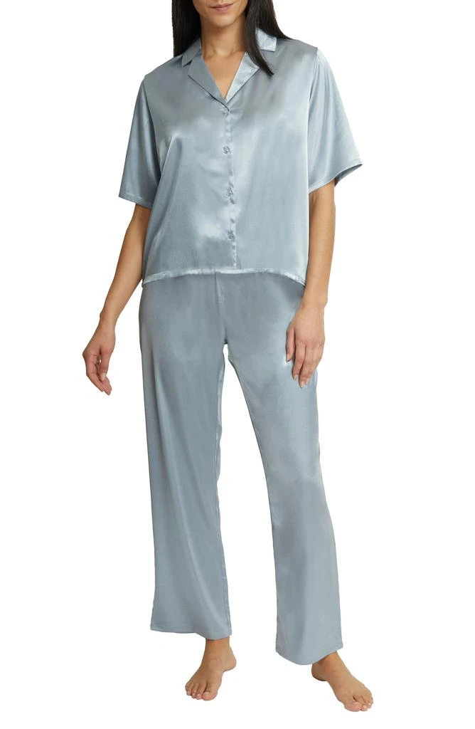 Nicole Miller Satin Boxy Pajamas 1