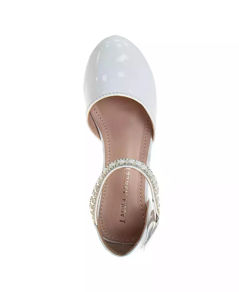 Laura Ashley Little Girls Rhinestones Low Heeled Dress Shoe 6