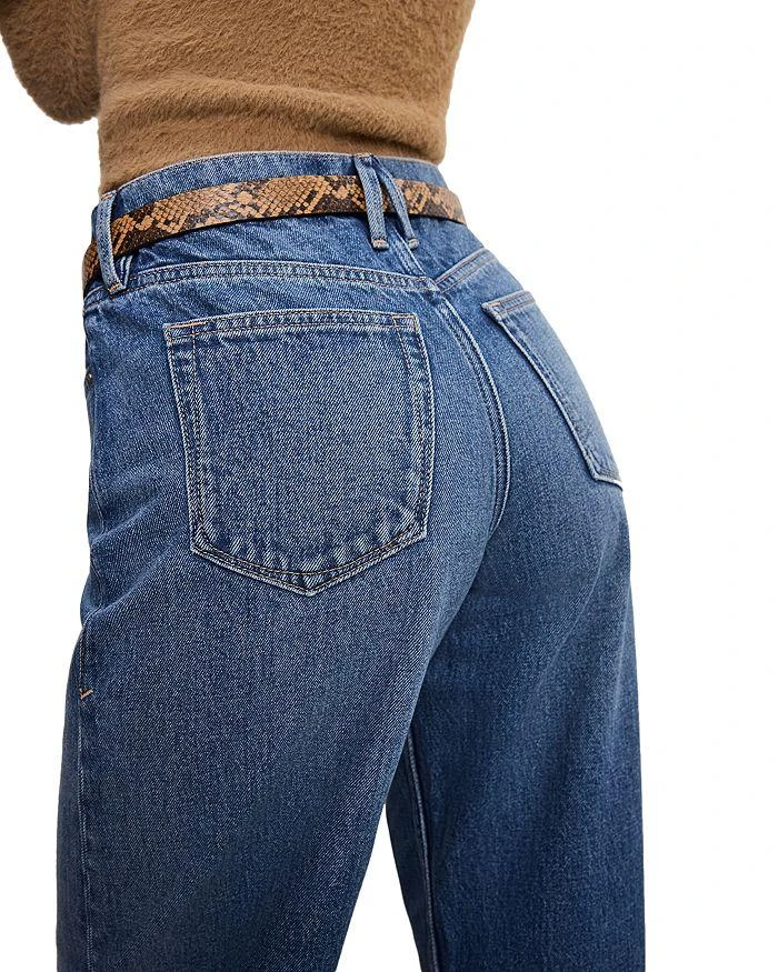 Good American High Rise Barrel Jeans in Indigo 740 7