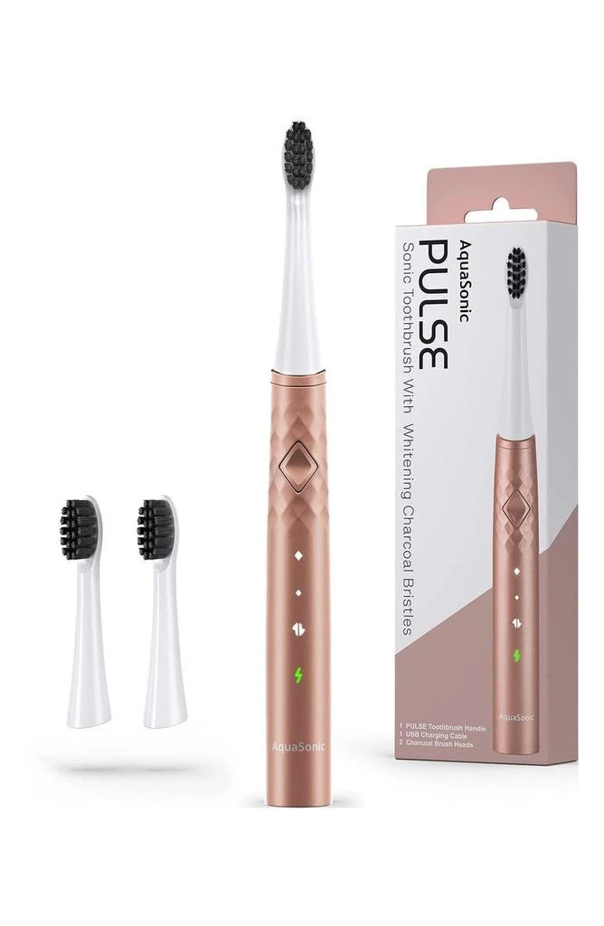 AquaSonic Pulse Ultra Whitening Electric Toothbrush - Satin Rose Gold 1