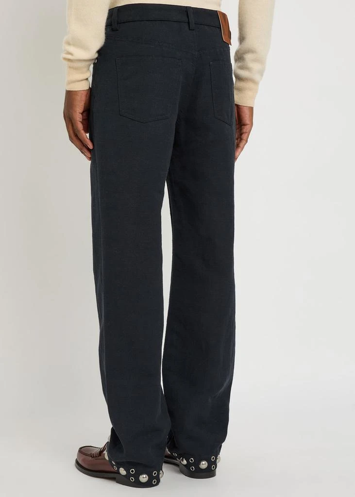 Valentino Stud-embellished straight-leg cotton jeans 3
