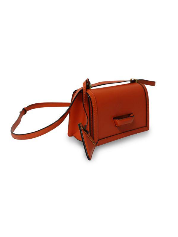 LOEWE Loewe Small Barcelona Crossbody Bag In Orange Leather