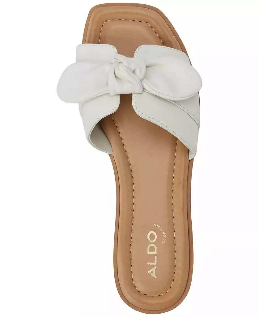 ALDO Women's Lavinia Knot-Trim Slide Flat Sandals 4