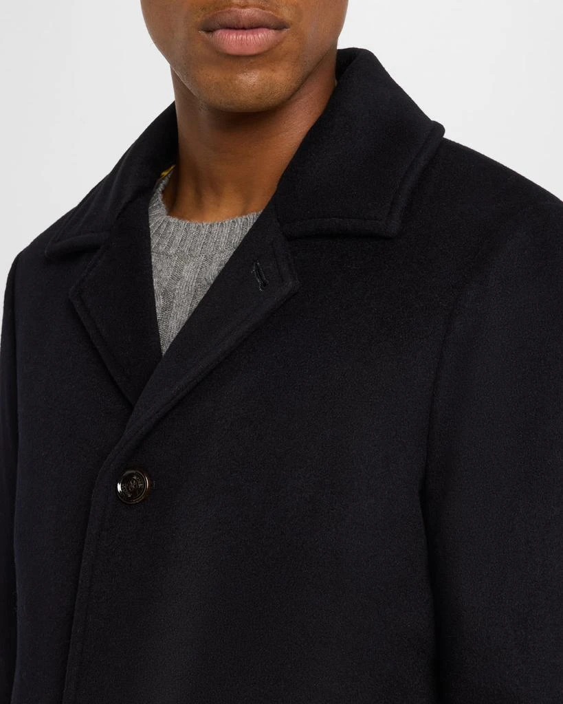 MOORER Men's Wool-Cashmere Topcoat with Bib 5