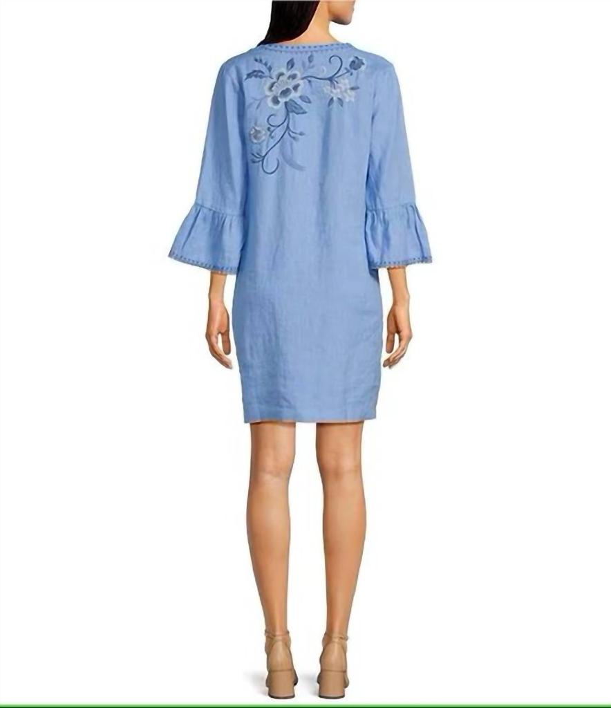 Johnny Was Johnny Was - RUFFLE SLEEVE LINEN DRESS
