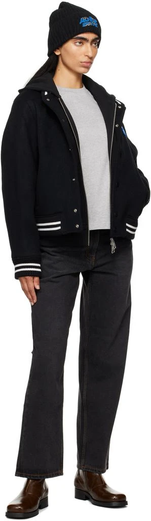 ADER error Black TRS Tag Zip-Up 02 Hoodie 4