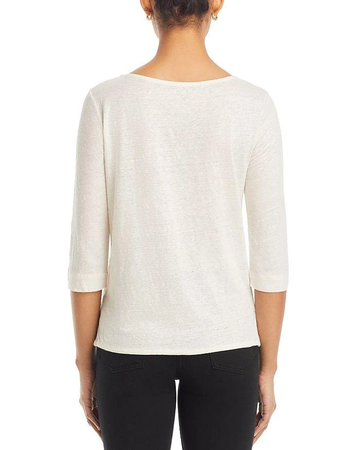 MAJESTIC FILATURES Linen Blend Boat Neck Top 3