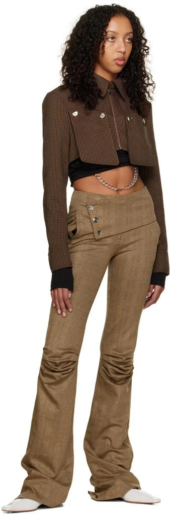 Kiko Kostadinov SSENSE Exclusive Brown & Navy Myrna Jacket 4
