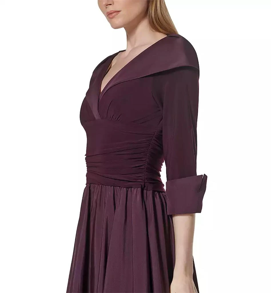 Jessica Howard Petite 3/4-Sleeve Portrait-Collar Fit & Flare Dress 3