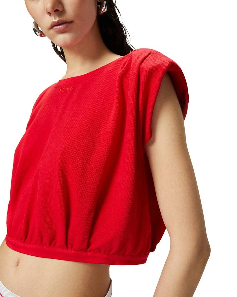 PINKO Maracaibo Maglia Extended Shoulder Crop Top 4