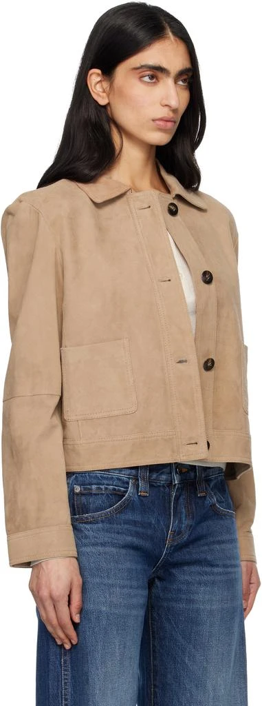Max Mara Tan Baia Suede Jacket 2