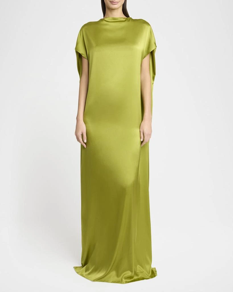 Dries Van Noten Diria Short-Sleeve Silk Maxi Dress 2