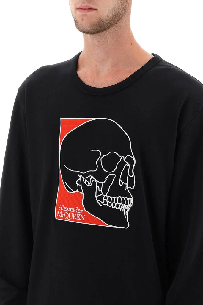 ALEXANDER MCQUEEN crew-neck sweatshirt with skull embroidery 4