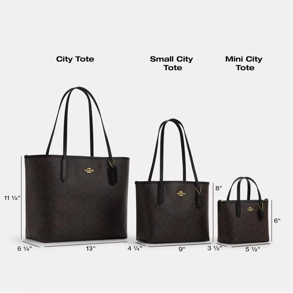 Coach City Tote Bag In Signature Canvas 6