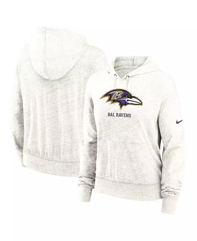 NIKE Women's Cream Baltimore Ravens Gym Vintage Logo Pullover Hoodie