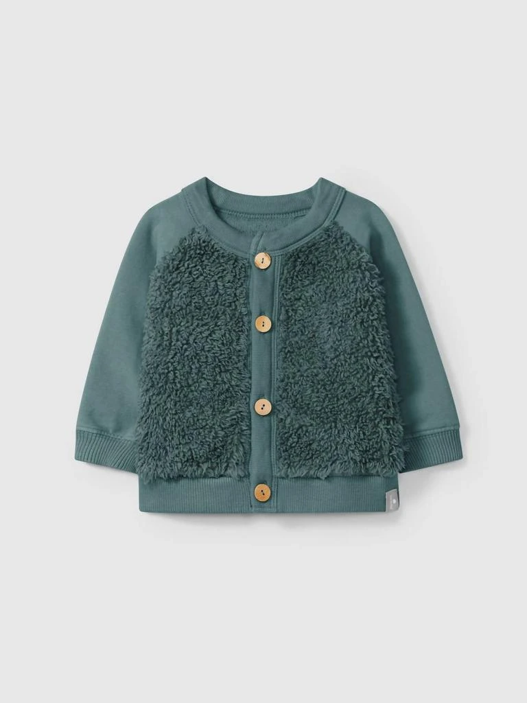Snug Boy
s Button Up Jacket In Teal 2
