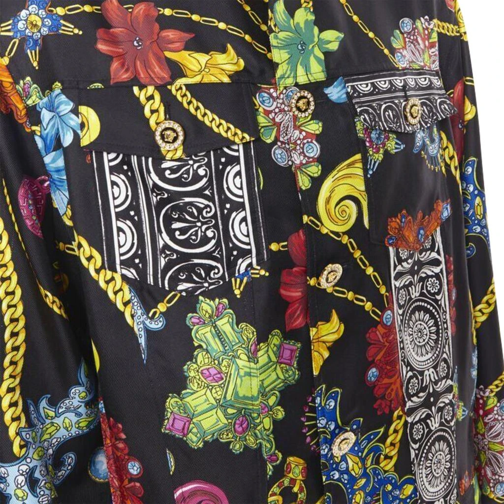 Versace silk crystal Medusa button jacket 2