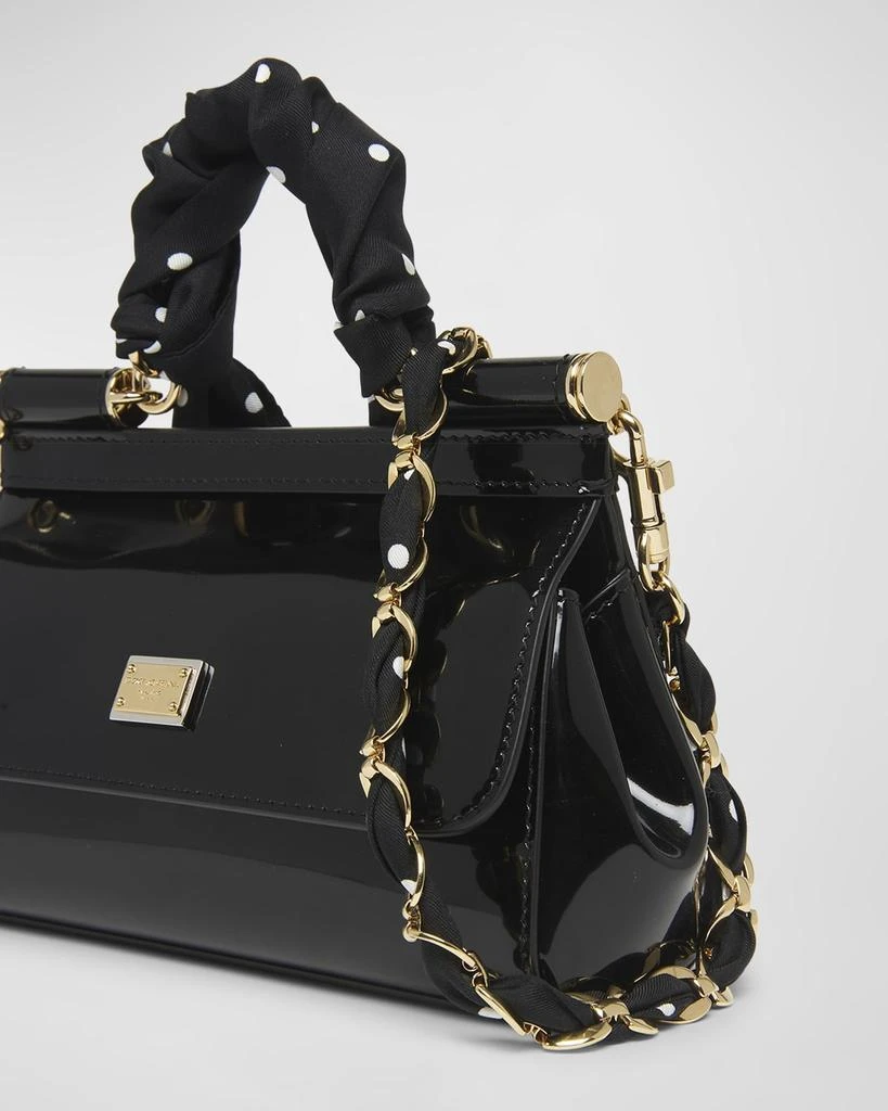 Dolce & Gabbana Sicily East-West Top-Handle Bag with Polka-Dot Scarf 5