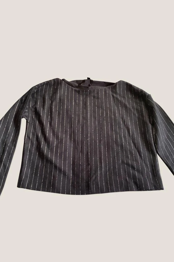 cos Pinstriped navy top 1