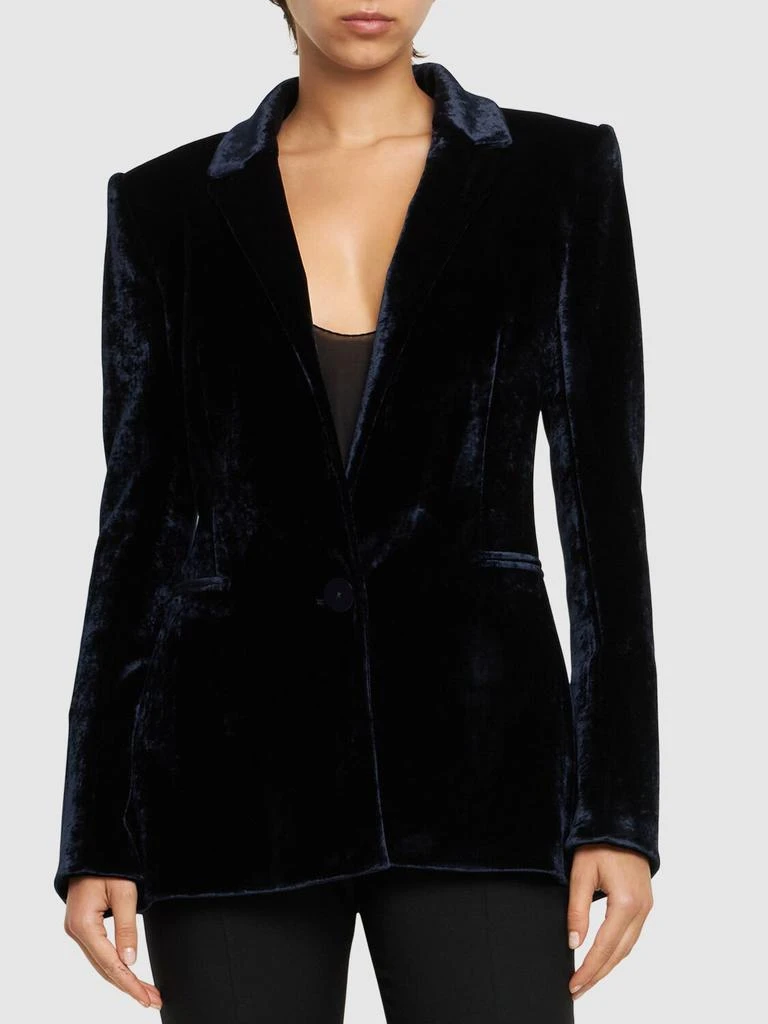 GALVAN Bonded Velvet Sculpted Blazer 2