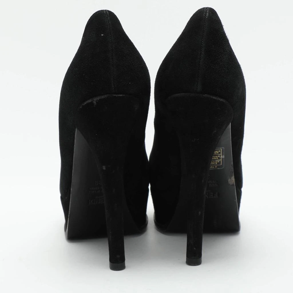 Fendi Fendi Black Suede Fendista Platform Pumps Size 39 5