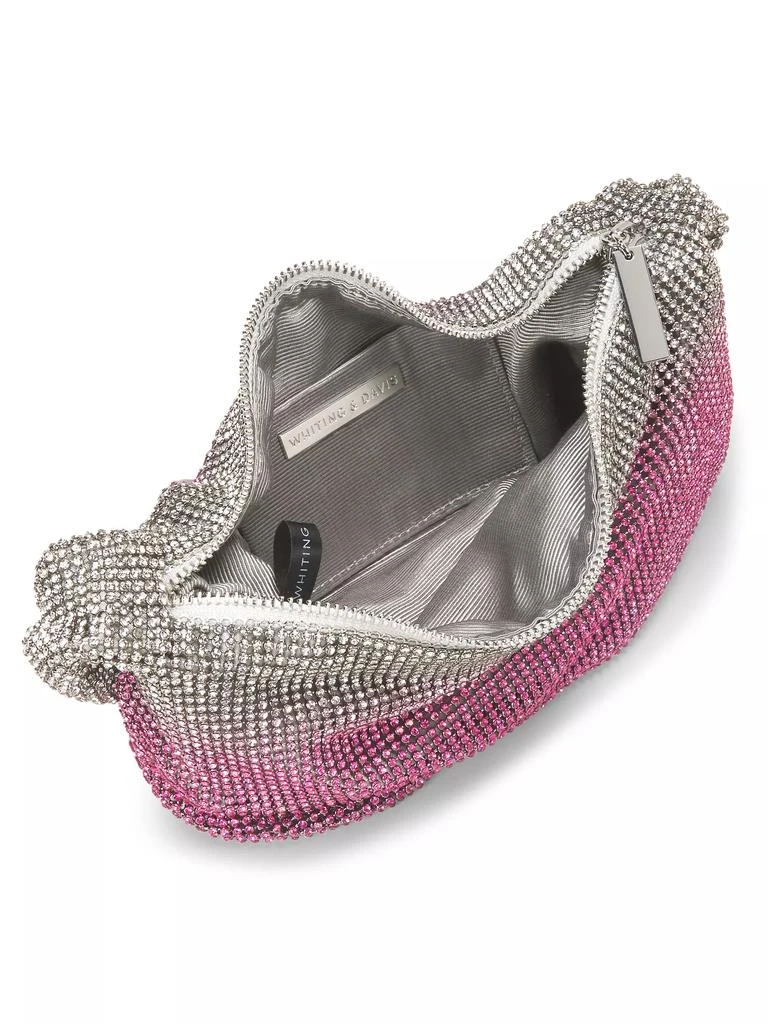 Whiting & Davis Adrienne Ombré Crystal Mesh Hobo Bag 3