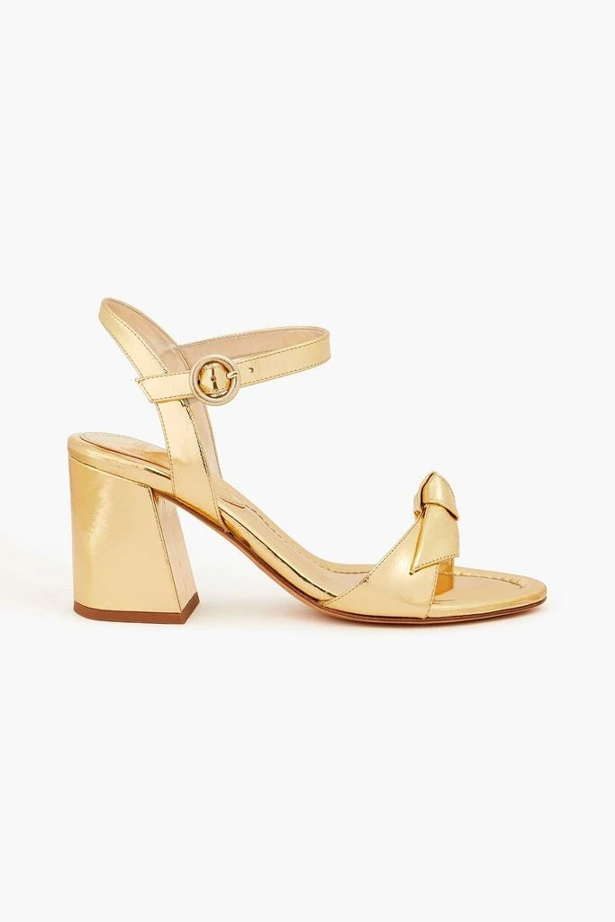 Alexandre Birman Clarita 75 bow-detailed mirrored-leather sandals 1