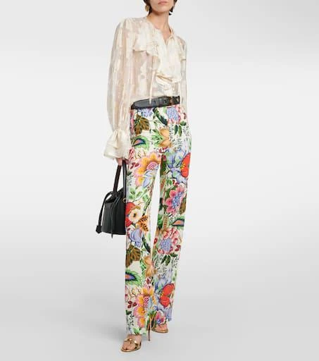 ETRO High-rise floral straight pants 2