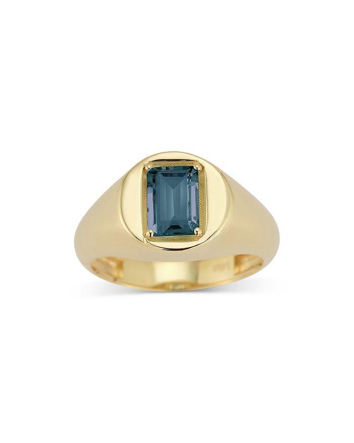 Alberto Amati 14K Yellow Gold Stone Signet Ring Collection