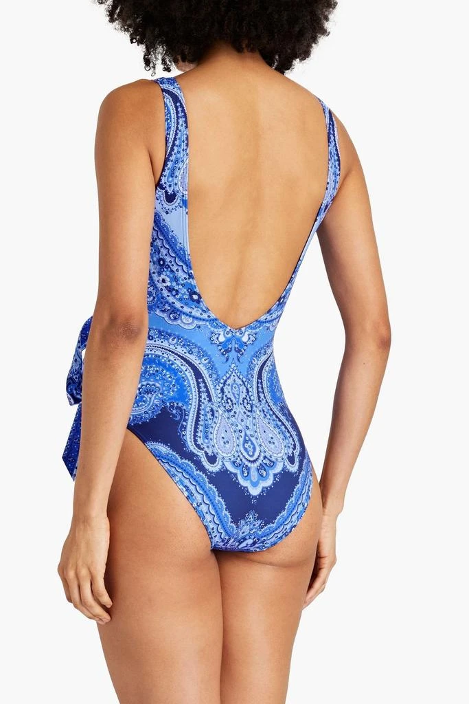 Zimmermann Wrap-effect paisley-print swimsuit 3