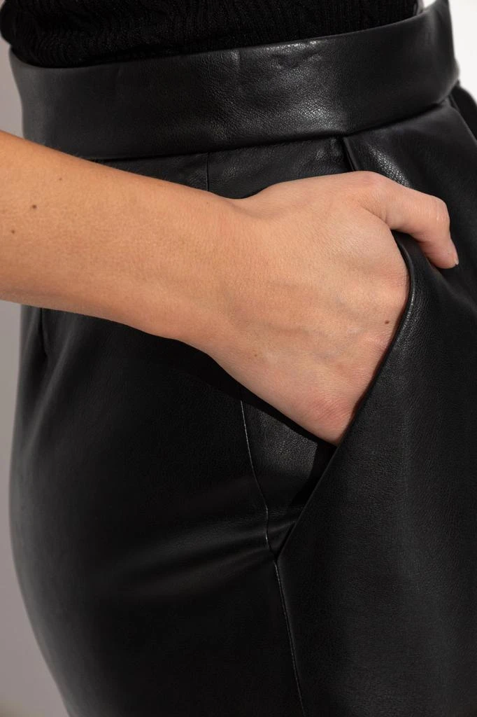 Balmain Balmain High-Waisted Faux Leather Trousers 4