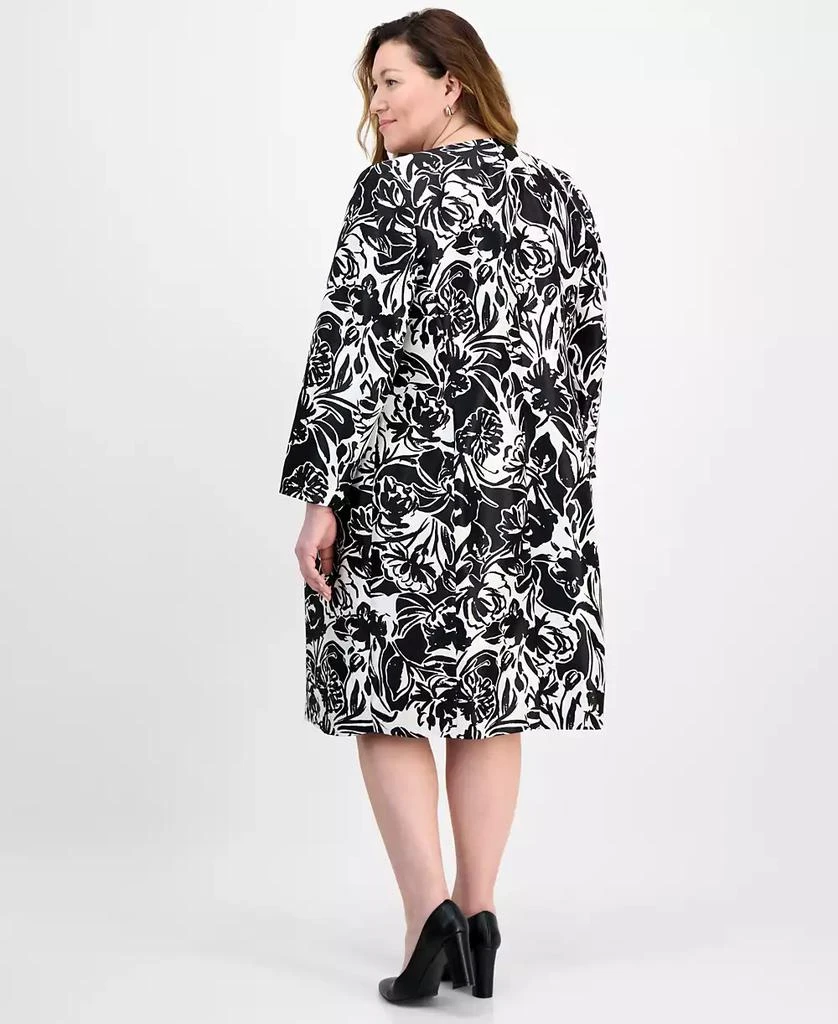 Le Suit Plus Size Floral-Print Jewel-Neck Jacket Topper
Plus Size Empire Seamed Dress Set 7