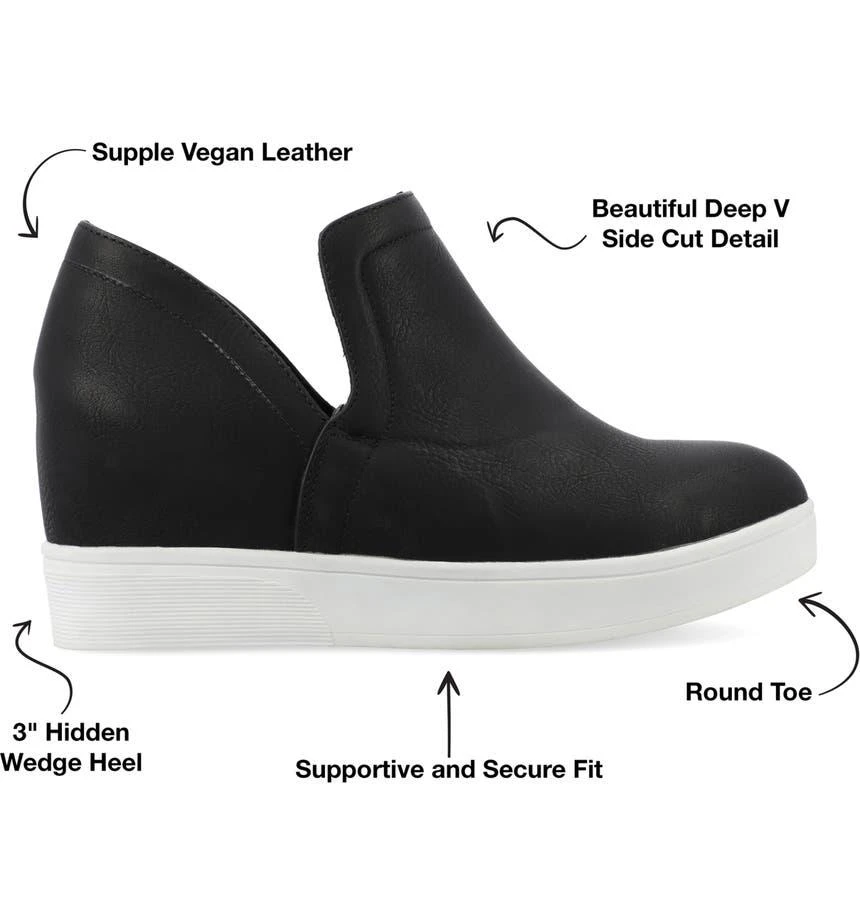 Journee Collection Cardi Wedge Platform Sneaker - Wide Width 8