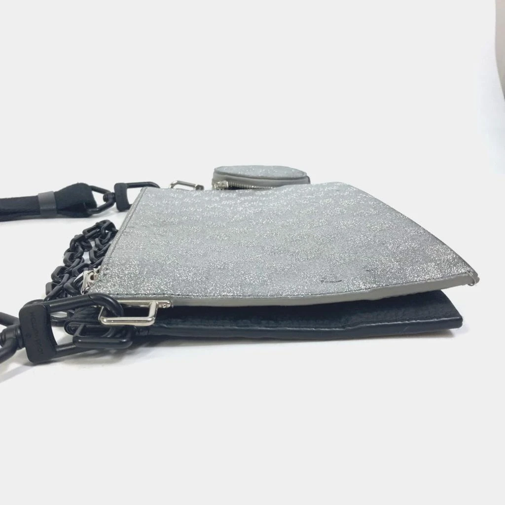Louis Vuitton Louis Vuitton Silver Glitter Leather Damier In The Loop Trio Pouch Shoulder Bag 7