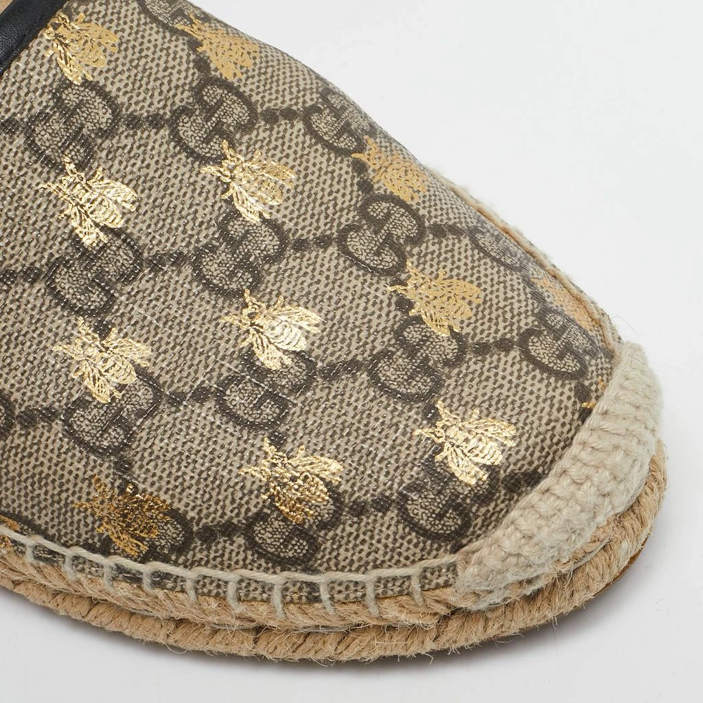 Gucci Gucci Beige/Brown GG Supreme Canvas Bee Espadrilles Flats Size 38 7