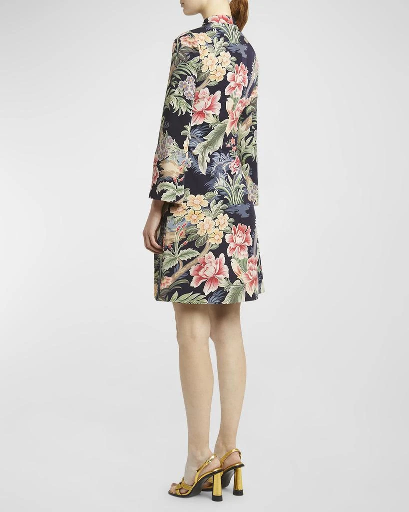 ETRO Idillium Paisley U-Neck Long-Sleeve Dress 4
