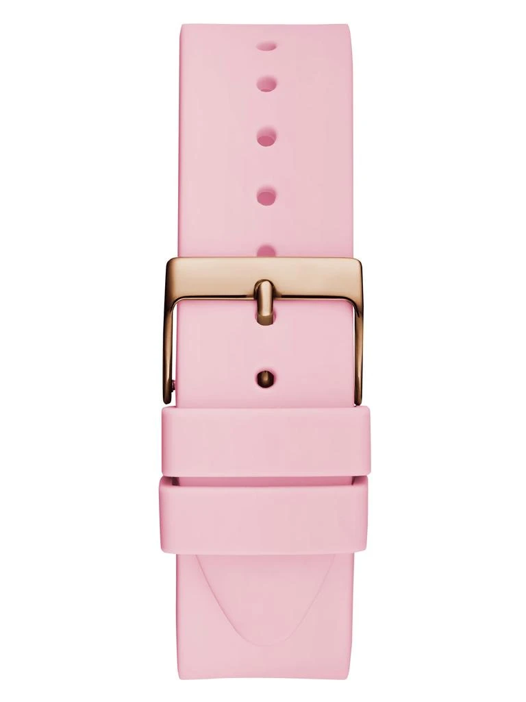 Guess Factory Gold-Tone and Pink Butterfly Analog Watch 1