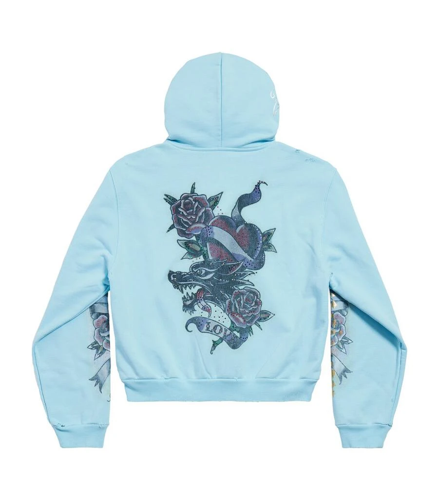 Balenciaga Cotton Tacky Tattoo Zip-Up Hoodie 2