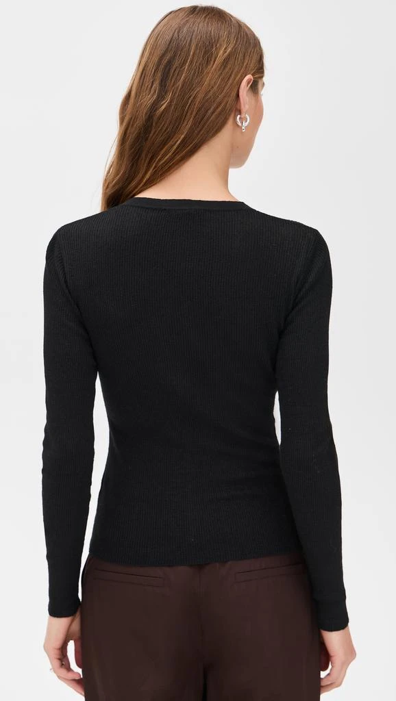 James Perse Stretch Linen Ribbed Cardigan 2