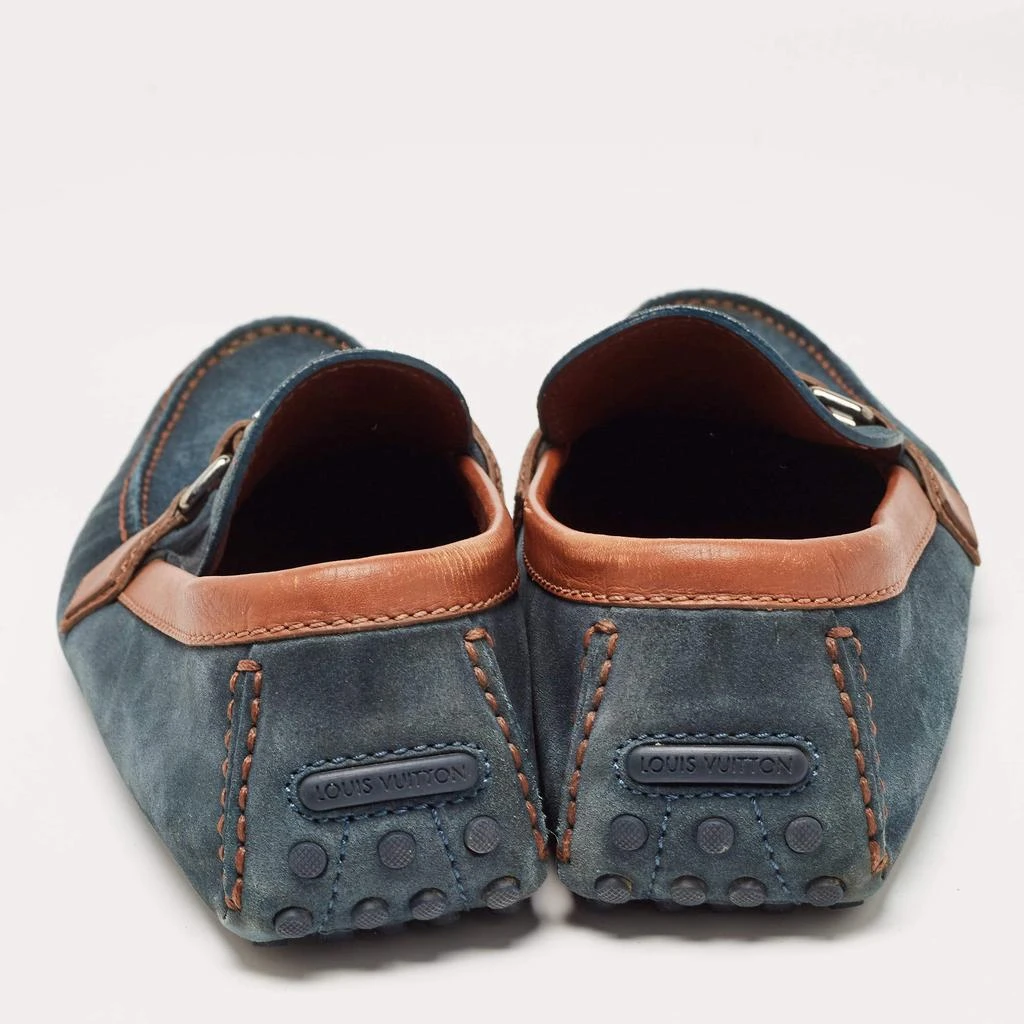 Louis Vuitton Louis Vuitton Blue/Brown Leather and Suede Hockenheim Loafers Size 42.5 5