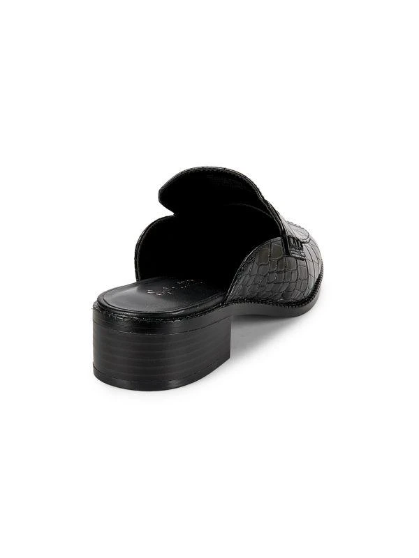 Splendid Dora Croc-Embossed Penny Loafer Mules 3