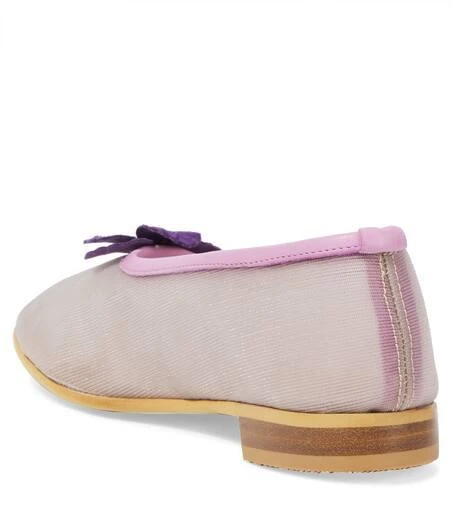 PEPE Floral-appliqué mesh ballet flats 2