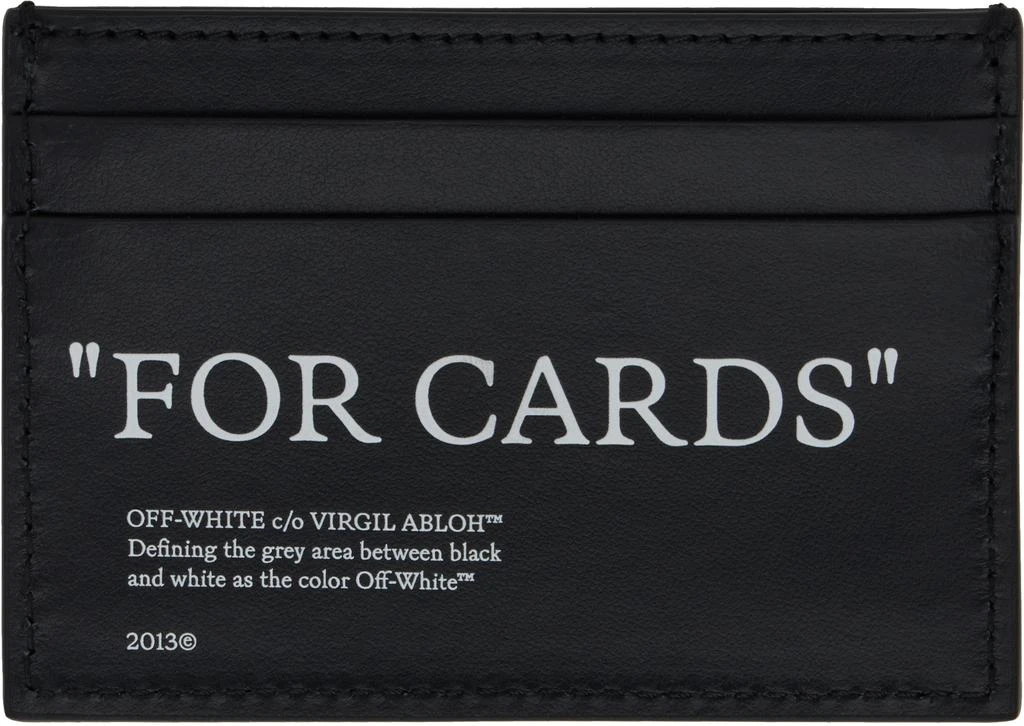 Off-White Black Quote Card Holder 2