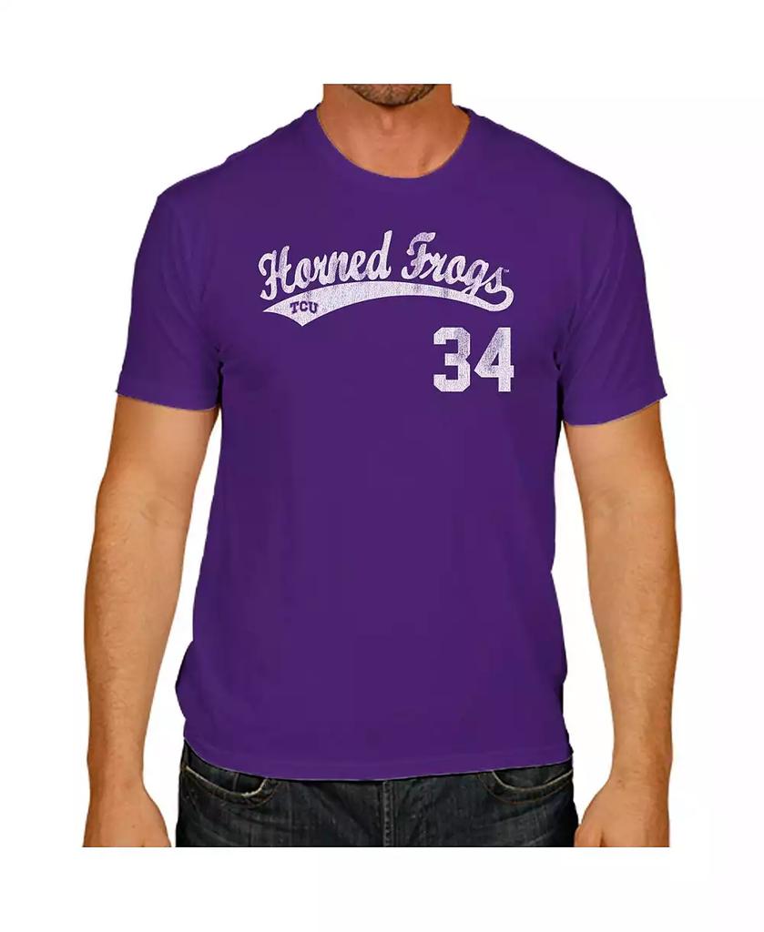 The Original Retro Brand Men's Jake Arrieta Purple TCU Horned Frogs NCAA Baseball T-shirt