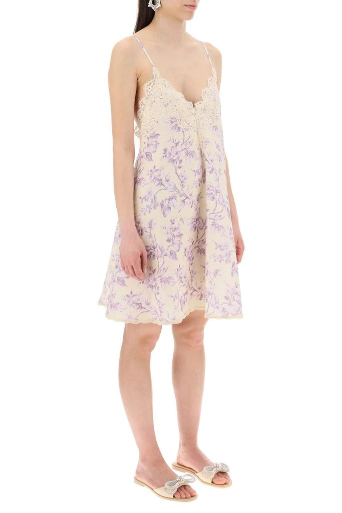 Zimmermann mini linen dress with lace trim 2